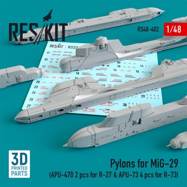1/48 Pylons for MiG-29...